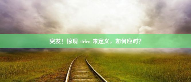 突发！惊现 strlen 未定义，如何应对？