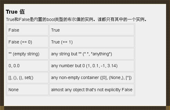 的真谛——探秘 Python 中的 true