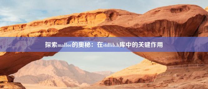 探索malloc的奥秘：在stdlib.h库中的关键作用