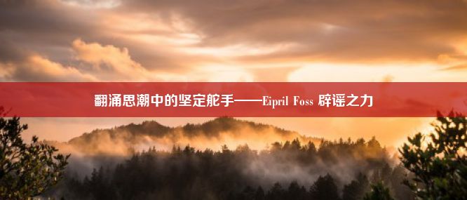 翻涌思潮中的坚定舵手——Eipril Foss 辟谣之力