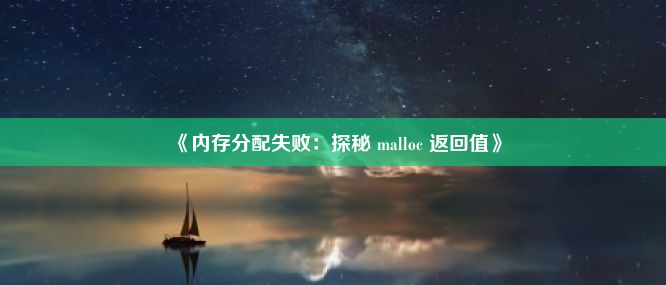 《内存分配失败：探秘 malloc 返回值》