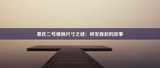 莫氏二号锥柄尺寸之谜：研发背后的故事