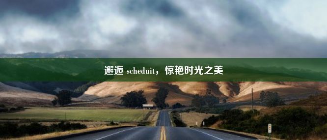 邂逅 scheduit，惊艳时光之美