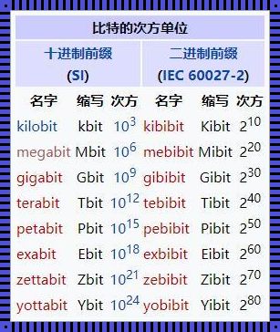 比特的单位：探索数字世界的奥秘