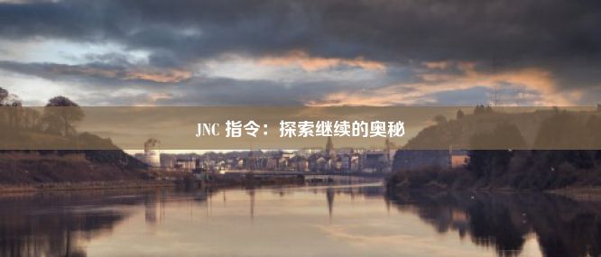 JNC 指令：探索继续的奥秘