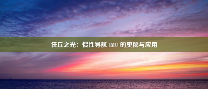 任丘之光：惯性导航 IMU 的奥秘与应用