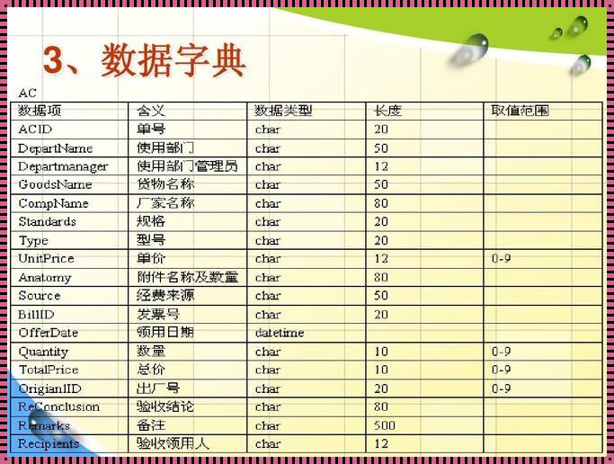 数据字典名词解释：探索未知的世界