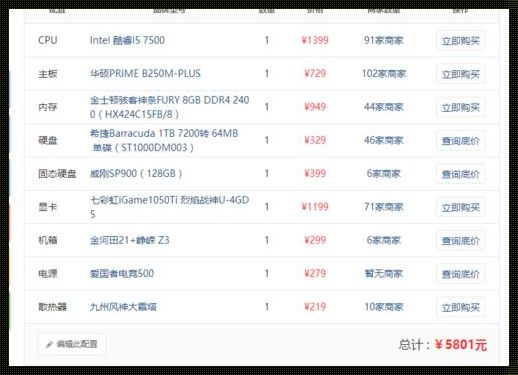 在线DIY电脑配置：打造专属你的性能怪兽
