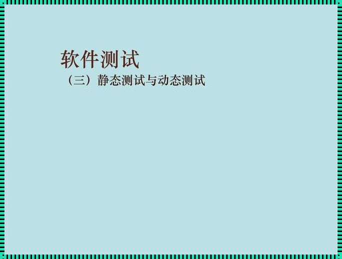 揭秘静态测试与动态测试的千差万别