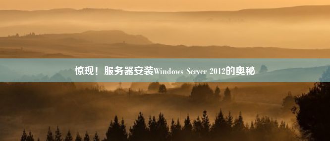 惊现！服务器安装Windows Server 2012的奥秘