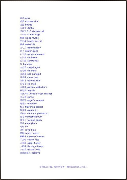 《冷艳凋零：那些适合女生英文名的花卉》