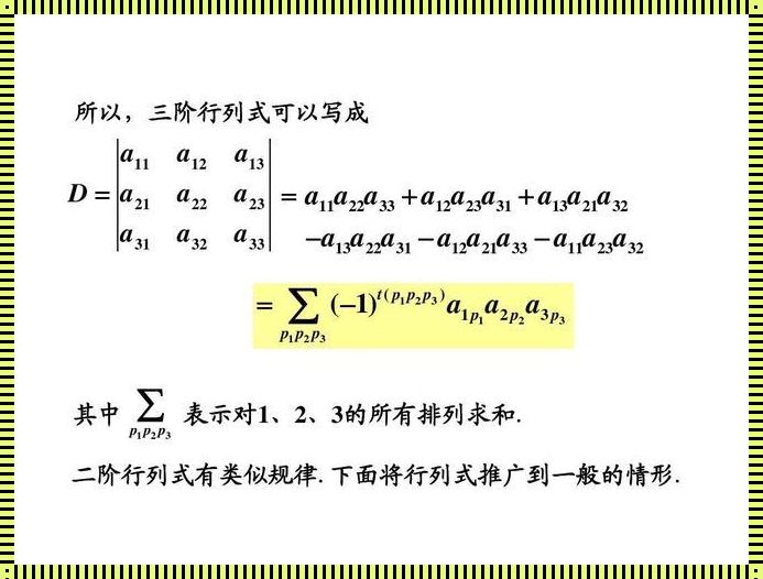 如何用定义计算行列式的浪漫之旅