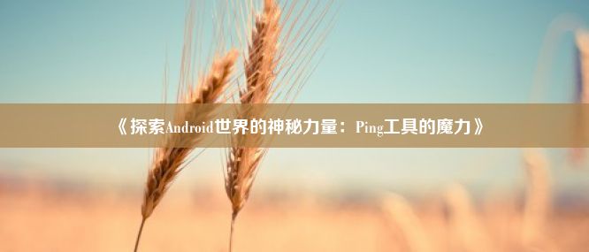 《探索Android世界的神秘力量：Ping工具的魔力》