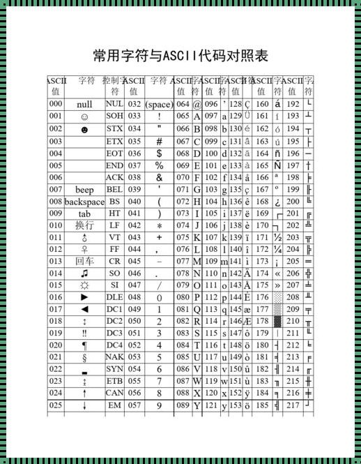 ASCLL字符：数字世界的基础构建者