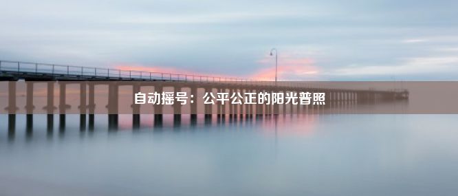 自动摇号：公平公正的阳光普照