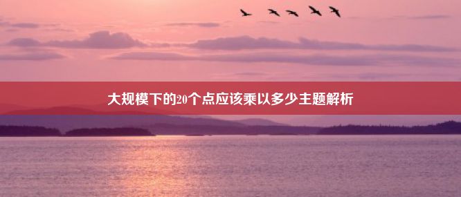 大规模下的20个点应该乘以多少主题解析