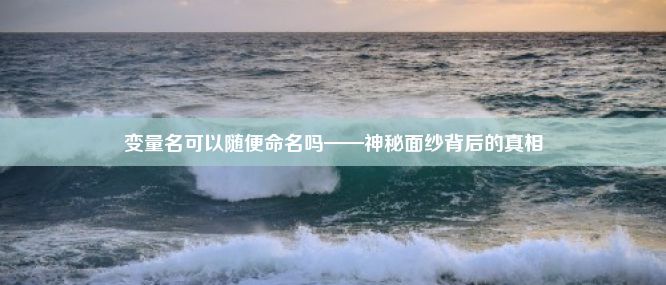 变量名可以随便命名吗——神秘面纱背后的真相