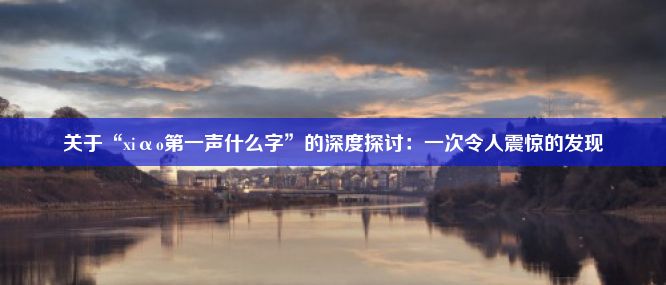 关于“xiαo第一声什么字”的深度探讨：一次令人震惊的发现