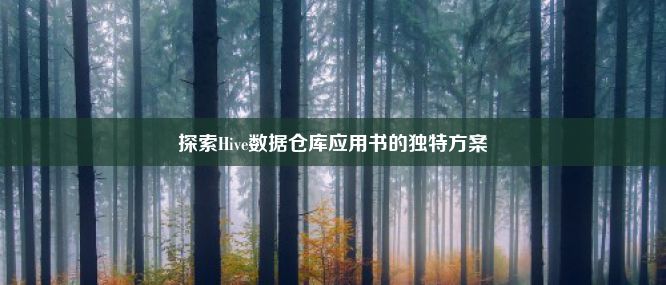 探索Hive数据仓库应用书的独特方案