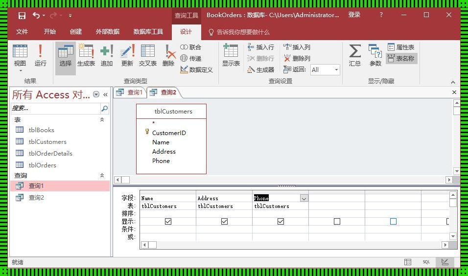 Access实例集锦：盛大之旅