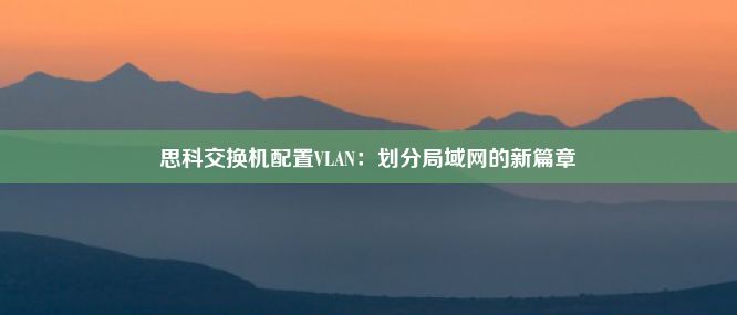 思科交换机配置VLAN：划分局域网的新篇章