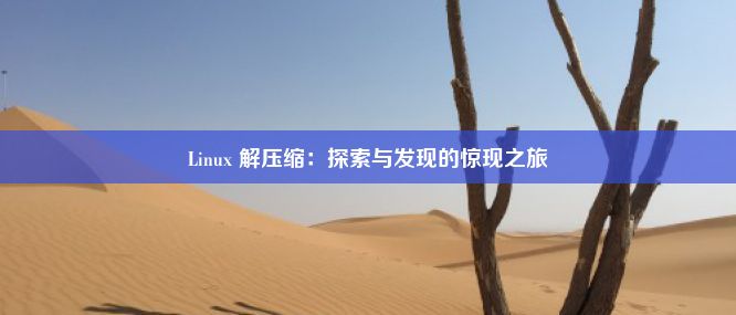 Linux 解压缩：探索与发现的惊现之旅