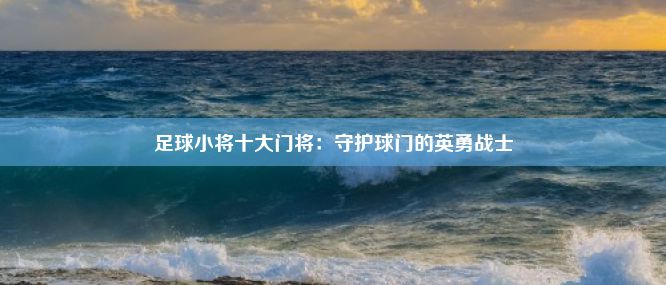 足球小将十大门将：守护球门的英勇战士