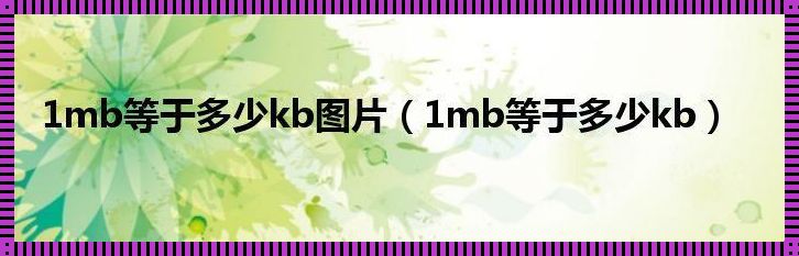 1Mb相当于多少KB：深入剖析存储单位转换的奥秘