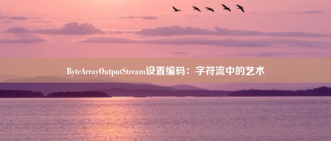 ByteArrayOutputStream设置编码：字符流中的艺术