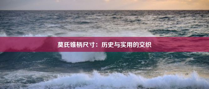 莫氏锥柄尺寸：历史与实用的交织