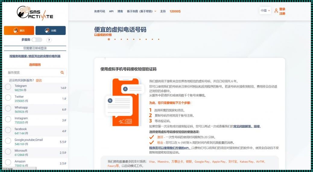深入探索smsactivate官方网站的神秘面纱