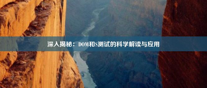 深入揭秘：DOM和S测试的科学解读与应用