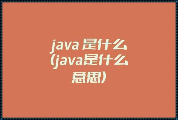 Java是什么意思？揭密这一编程语言的独特魅力