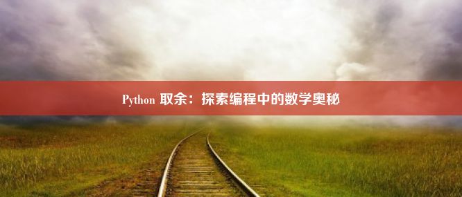 Python 取余：探索编程中的数学奥秘