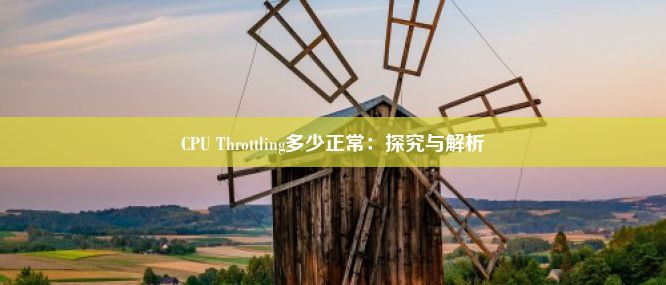 CPU Throttling多少正常：探究与解析