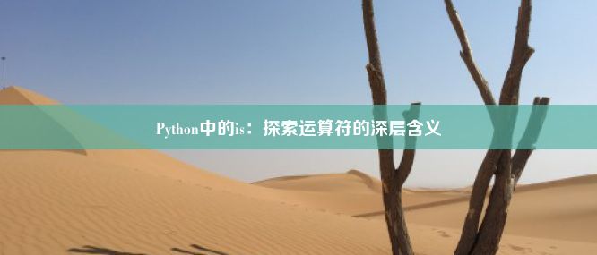 Python中的is：探索运算符的深层含义