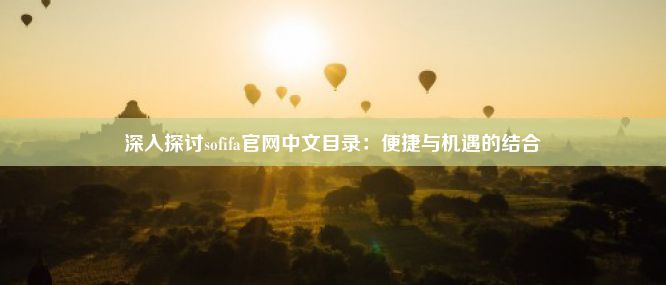 深入探讨sofifa官网中文目录：便捷与机遇的结合