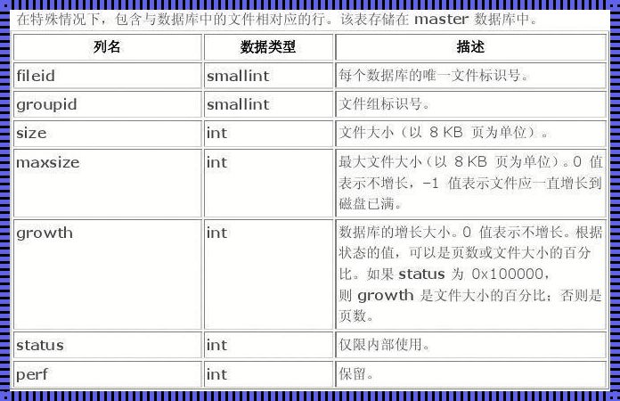 数据库表的字段表格：神秘面纱的背后