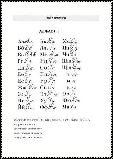 俄语字母英文字母转换表：神秘的语言桥梁