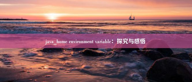 java_home environment variable：探究与感悟