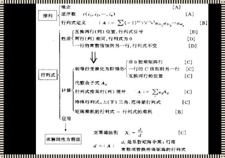 行列式相关知识点：揭秘数学世界的秘密花园