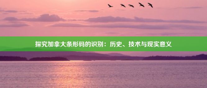 探究加拿大条形码的识别：历史、技术与现实意义