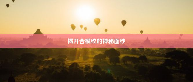 揭开合模纹的神秘面纱