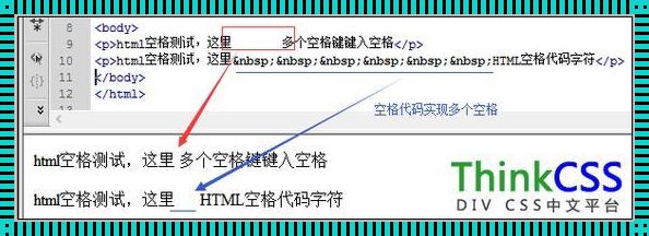 HTML中的空格代码：历史与探究