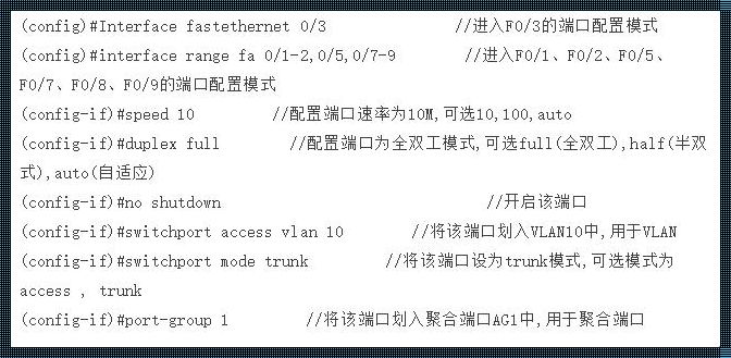 DP交换机配置命令的深度揭秘