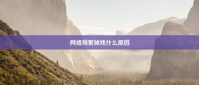 网络频繁掉线什么原因