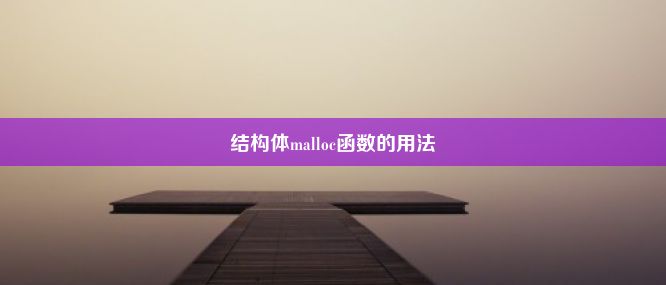 结构体malloc函数的用法