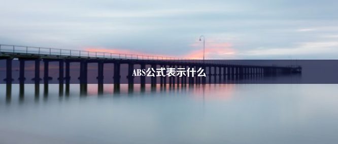 ABS公式表示什么