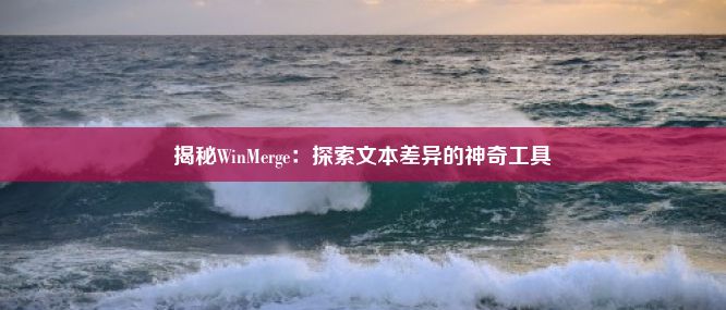 揭秘WinMerge：探索文本差异的神奇工具