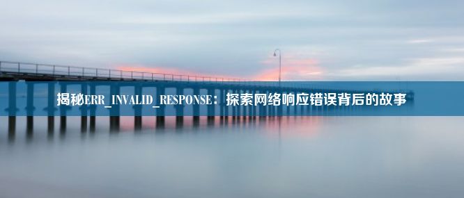 揭秘ERR_INVALID_RESPONSE：探索网络响应错误背后的故事